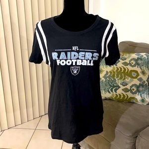 NFL  | Women’s Las Vegas RAIDERS Football Logo T Shirt in Black Size M